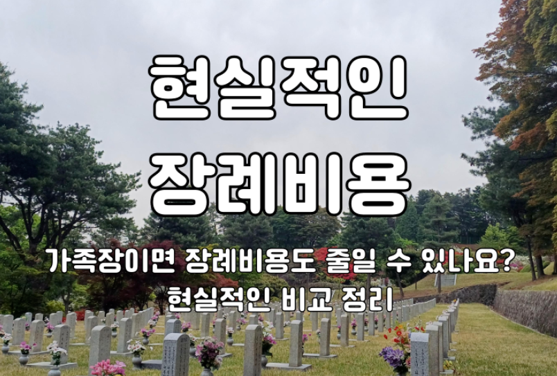 가족장이면 장례비용도 줄일 수 있나요? 현실적인 비교 정리