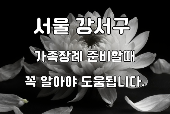 서울 강서구 가족장례 준비할때 꼭 알고 시작하세요