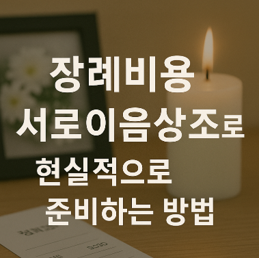 장례비용 서로이음상조로 현실적으로 준비하는 방법