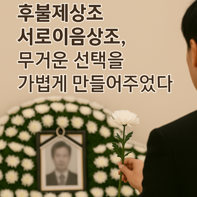 후불제상조 서로이음상조 무거운 선택을 가볍게 만들어주었습니다