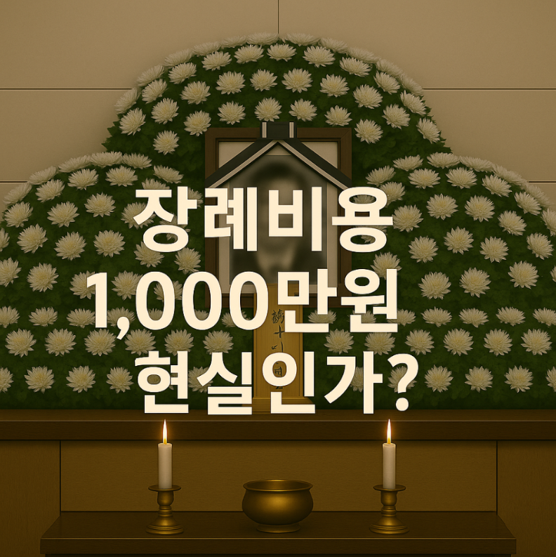 장례비용 3일동안 1000만원 현실인가?