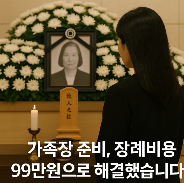 가족장 준비 장례비용 99만원으로 해결했습니다