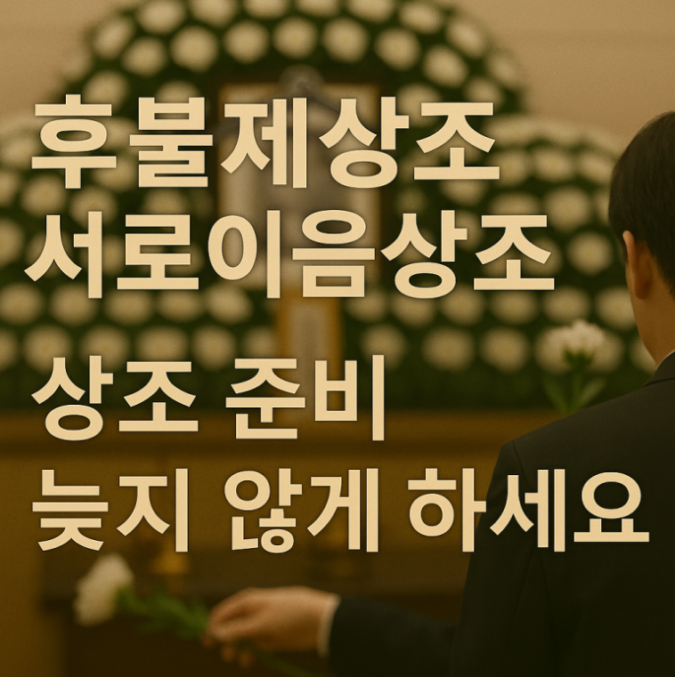 후불제상조 서로이음상조 상조 준비 늦지 않게 하세요